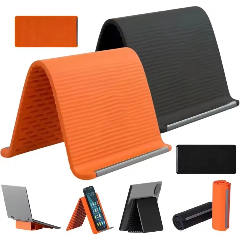 Laptop Ergonomic Accessories - Elastyczny, składany silikonowy uchwyt na telefon,