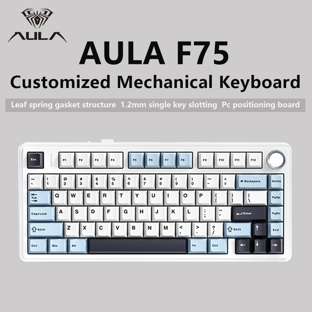 Laptop Accessories Uk - AULA F75 2.4G bezprzewodowy/Bluetooth/przewodowy mechaniczna klawiatura