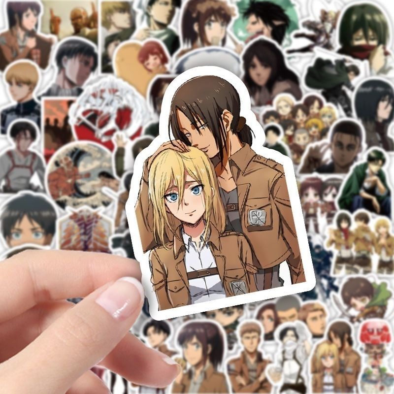 60 szt. Naklejek Anime Atak Ty – Laptop Editing Accessories recenzja i cena