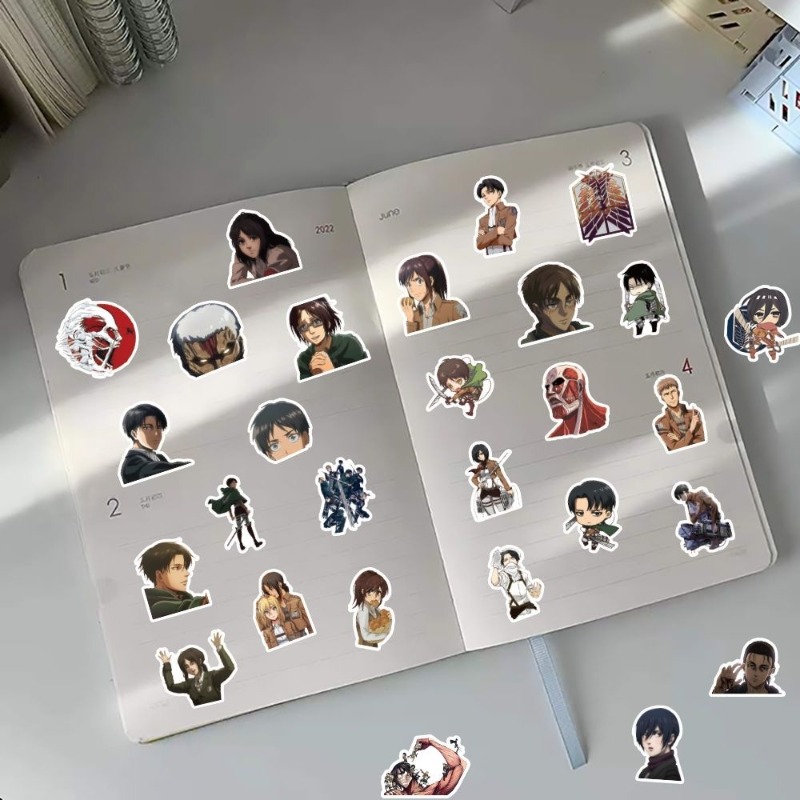 60 szt. Naklejek Anime Atak Ty – Laptop Editing Accessories recenzja i cena