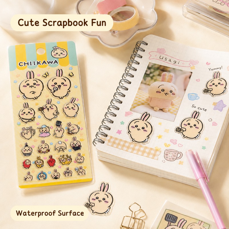 Urocze naklejki 3D Chiikawa Us – Laptop Editing Accessories recenzja i cena