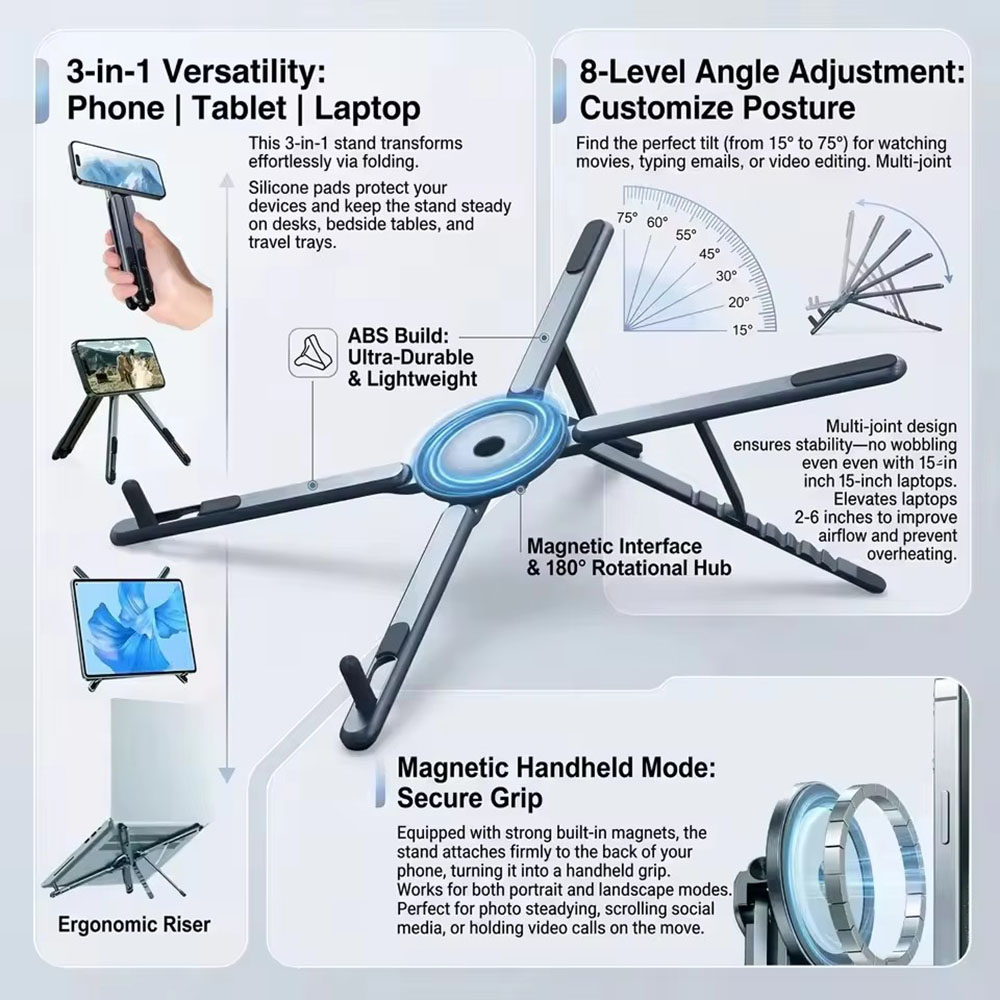 Przenośny magnetyczny uchwyt n – Laptop Ergonomic Accessories recenzja i cena
